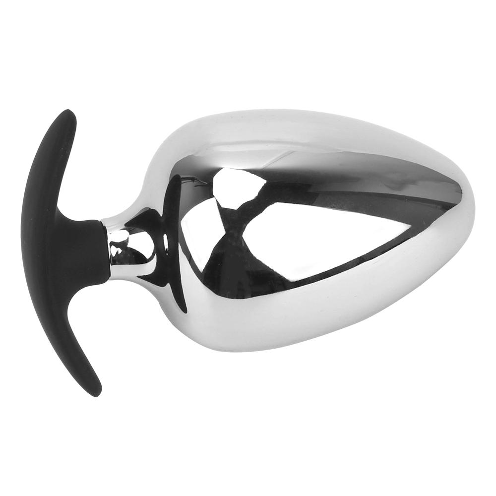 Anal Dildo Prostate Massager Anus Dilator Private Goods Sex Toys For Women Men with Suction Cup Extra Big Diameter Anal Plug Smooth Metal Butt Plug