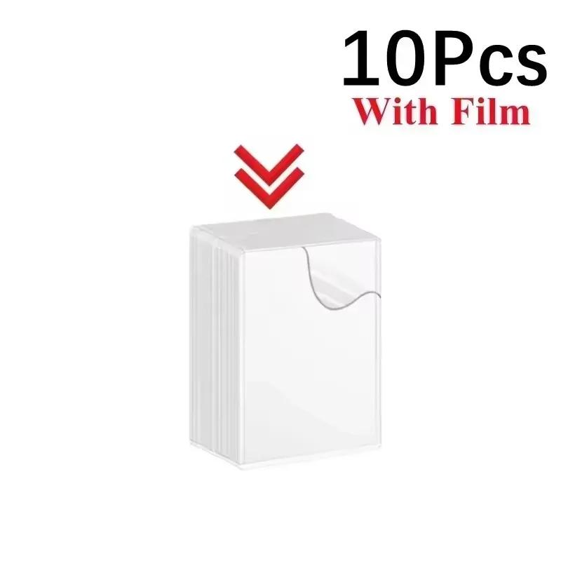 1/25/50Pcs Transparent Card Sleeve Korean Kpop Card Sleeve with Protective Film Holder Idol Photo Game Card Holders Cover 35PT