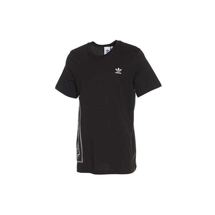 adidas originals Side Cashew Printing Sports Short Sleeve Black Men s DV2042 XS