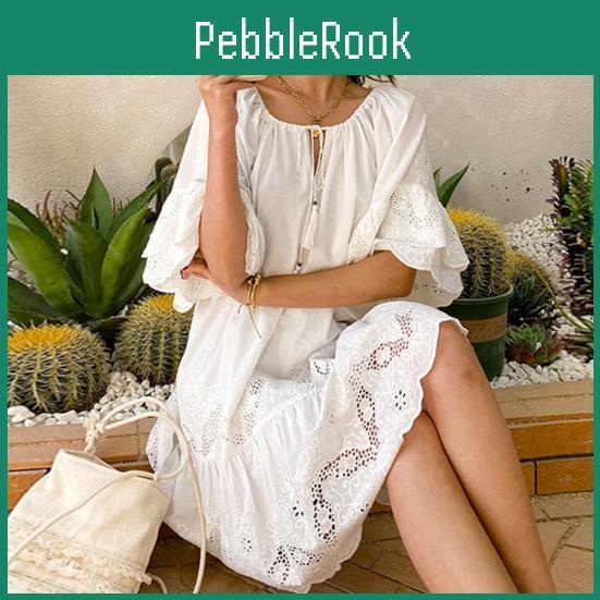 Wear Mini Ruffles Daily Dress O Neck Trendy Loose Hem Holiday Beach Dress Female Clothes