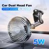 12V/24V Windshield Desk Fan USB Suction Cup Auto Cooler 360 Degree Adjustable Car Dashboard Fan 3 Speeds Mini Car Fan