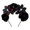 Halloween Decor Halloween Hair Hoop Simulation Flower Gothic Flower Hairband  Party