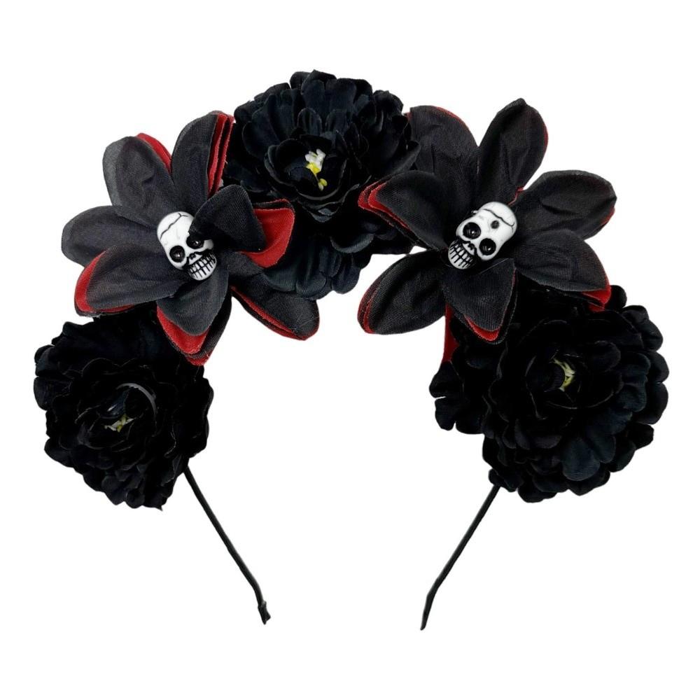Halloween Decor Halloween Hair Hoop Simulation Flower Gothic Flower Hairband  Party