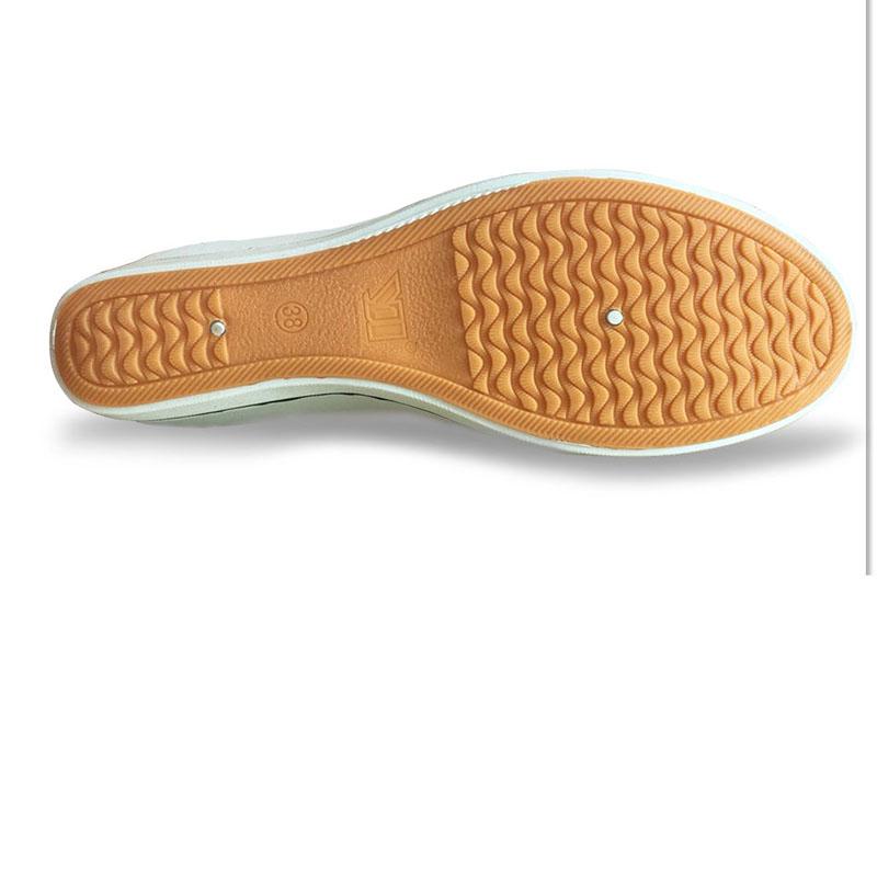 Nurse Shoes Female White Slope with Beauty Shoes Small White Shoes Old Beijing Cloth Shoes Flat Bottom Female Shoes