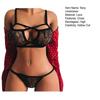 1 Set Sexy Underwear See Through Hollow Out Crossover Strap Breathable Tempting Lace Erotic Underwear Ladies Clothing