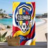 Asciugamano da Spiaggia Stampa Calcio Colombia Asciugatura Rapida Super Assorbente Morbido Asciugamano da Bagno per Nuoto Spiaggia Viaggio Souvenir Regalo