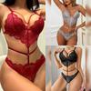 Dámské noční prádlo Šaty na špagetová ramínka Průsvitné Sexy noční košilky Krajka Pyžamo Sexy set Spodní prádlo