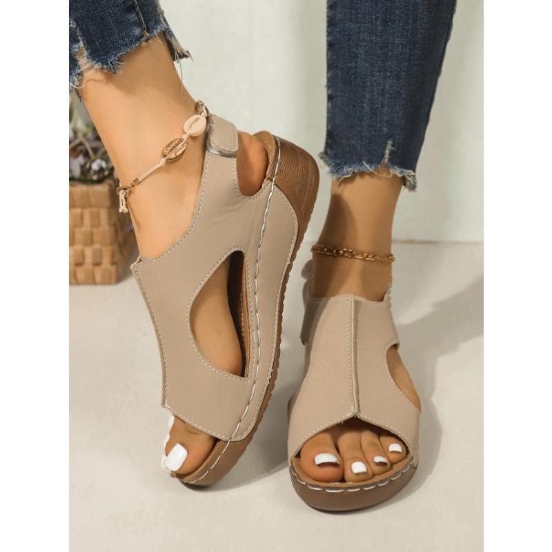 Women's Summer New Large-size Sandals Car Stitched Breathable Sandals