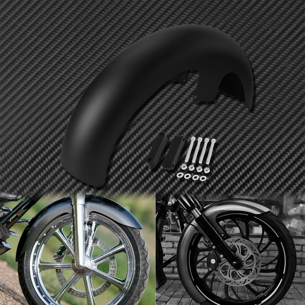 Motorrad Hochglanz Schwarz 21" Folie 5,5" Vorderradkotflügel Für Harley Touring Road King Street Electra Glide FLTR FLHT FLHR Custom