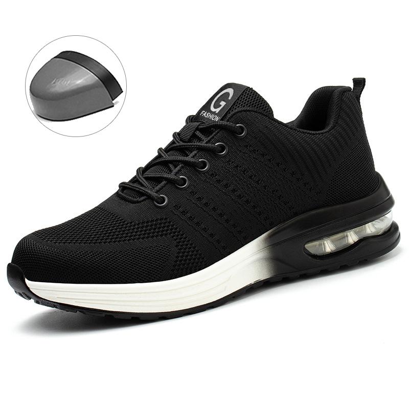 Steel Toe Shoes for Men Women Lightweight Comfortable Work Shoes Indestructible Slip Resistant Safety Shoes Air Cushion Sneaker