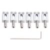 Musiclily Ultra Șei de Punte din Alamă 10.5mm pentru Chitare Electrice ST Strat/TL Telecaster, Crom (Set de 6)
