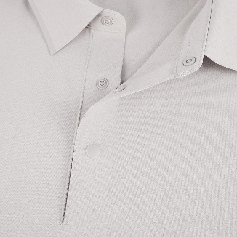 Li-Ning Casual Fashion Commuting Solid Color Comfortable Breathable Short Sleeve Polo Shirt Men tops Smoke-Gray APLW239-3
