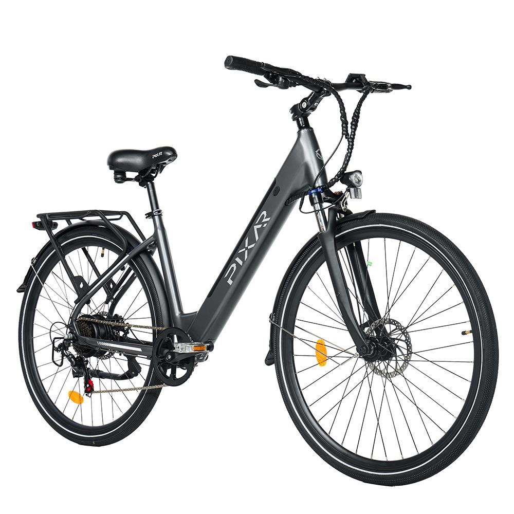 Bicicletă Electrică Pixar City Motor 250W 36V 10.4AH Autonomie Maximă 50Km Viteză Maximă 25Km/h 7 Viteze 27.5" Negru sau Gri