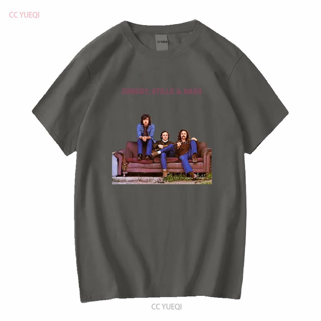 CROSBY STILLS AMP NASH T SHIRT SIZE S 5XL vintage Washed Soft Comfortable Stylish Top For Everyday Wear Casual Slightly