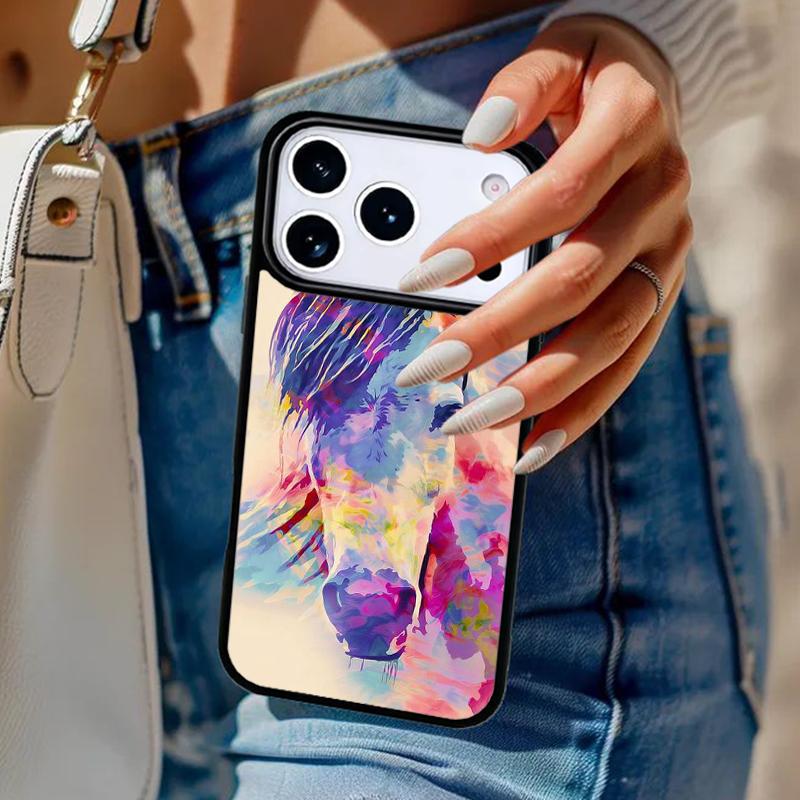 Abstract Horse Phone Case For iPhone 17 Air 14 15 13 12 Max Cover For Apple 14 15 16 16e 11 Pro Max Plus Coque