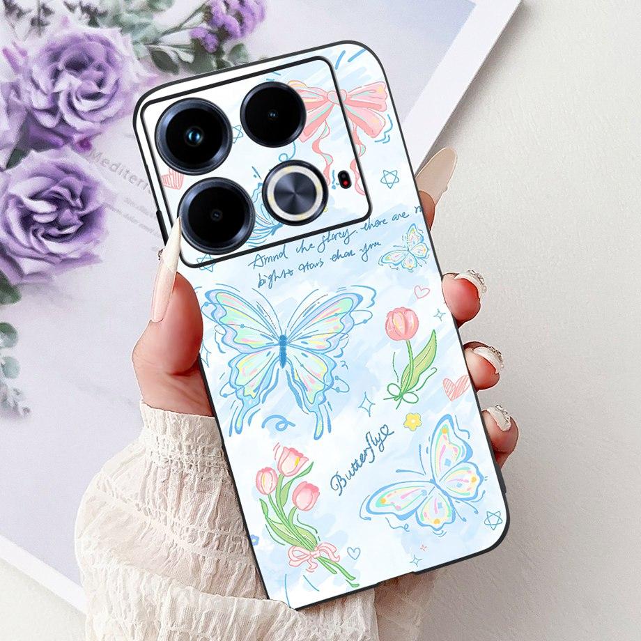 

Мягкий силиконовый задний чехол для телефона Infinix Note 40 Pro 5G 4G Pro+ Чехол для телефона Мраморный Готический стиль Мультяшный Capa для Infinix Note40 40x Infinix Note 40x