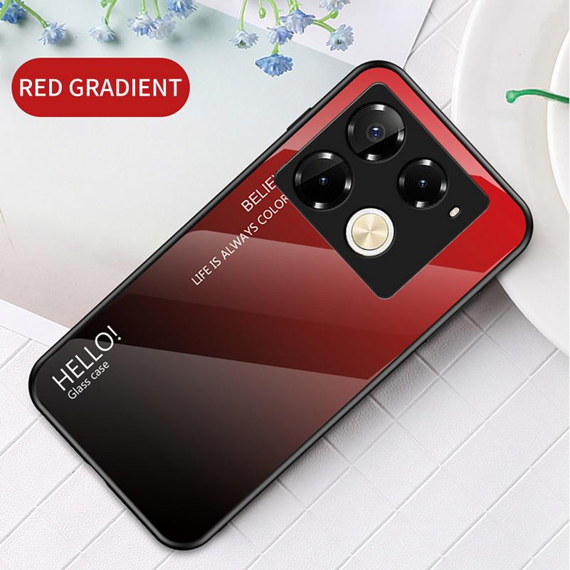 

Защитный чехол из закаленного стекла с градиентом для Infinix Note 40 Pro 30 Infinix Hot 40 Pro 40i 30i 20s 20i Smart 8 7, глянцевый чехол For Infinix Smart 7