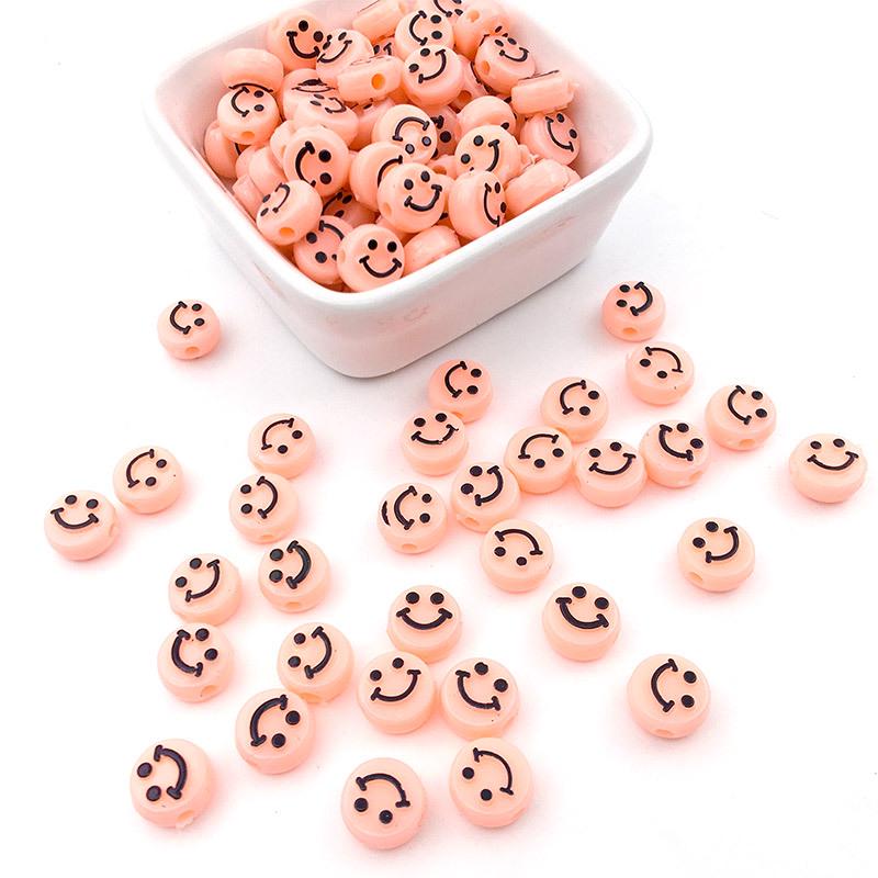 15-Compartment DIY Jewelry Kit: Colorful Smiley Face Acrylic Beads for Handmade Accessories