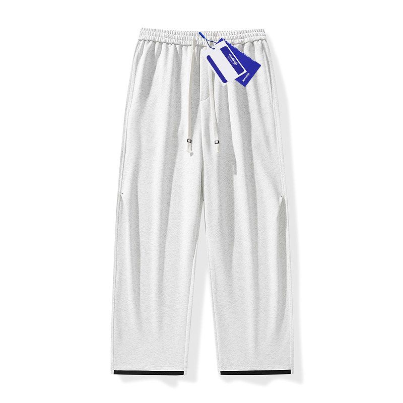 Wassup Trendy American-Style Beige Wide-Leg Pants for Men, Autumn Loose Fit, Trendy Versatile Straight-Leg Sweatpants for Teenagers