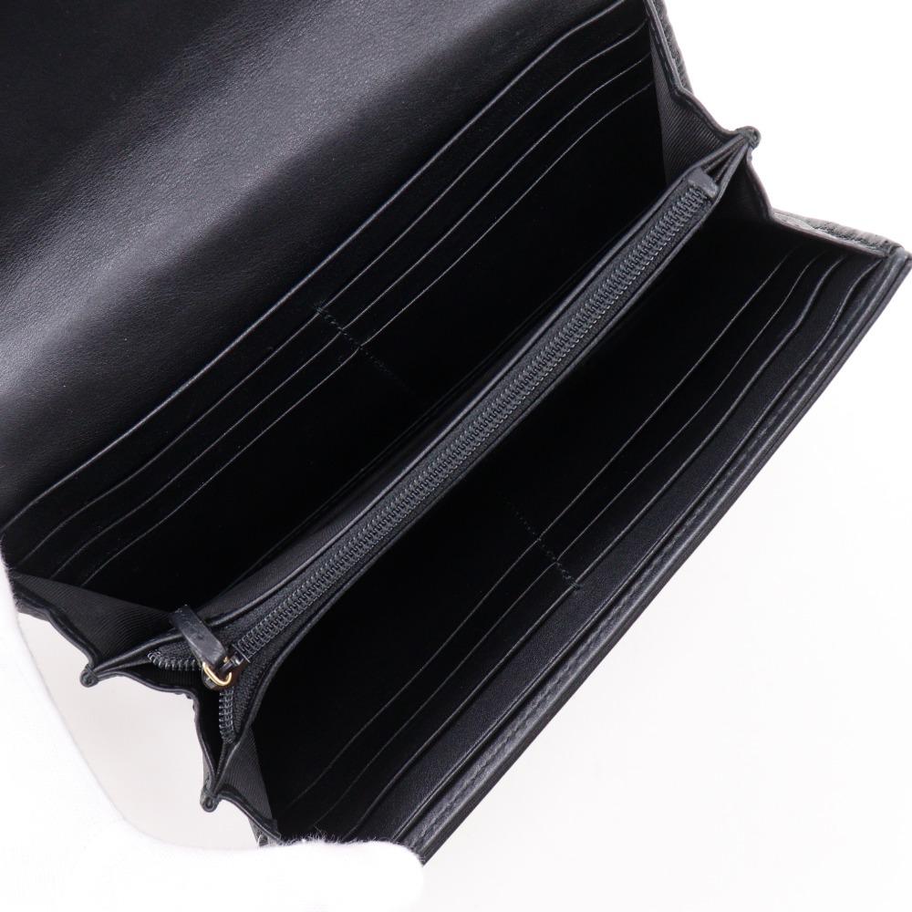 GUCCI GG Marmont Purse 443436 black Calfskin Women Used