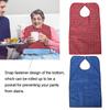 Adult Waterproof Mealtime Bib Double Layer Elder Dinning Clothes Protector Blue