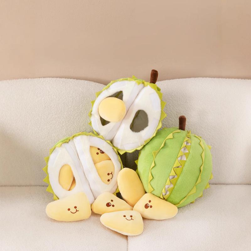 1 Set Fun Tearable Peeling Durian Pillow Fidget Toys Kids Creative Simulation Detachable Durian Plush Toy Boys Girl Gift