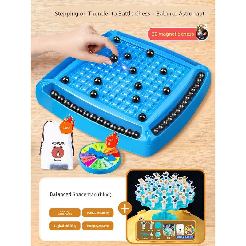 

Educational Assemble Kids Girl s Magnetic Building Block Toy Basics-Thunder Board + Balance Astronaut