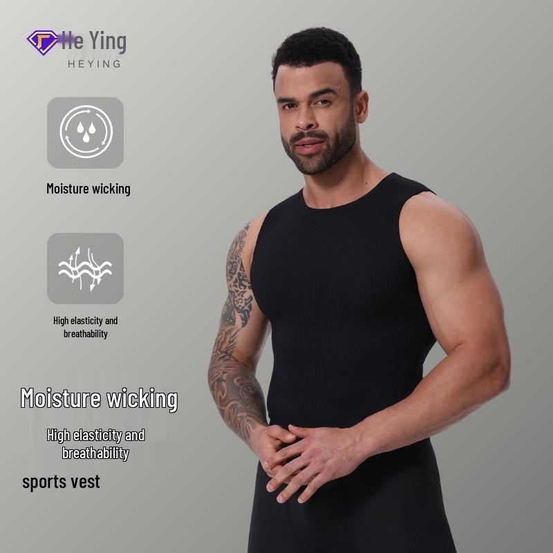 

Men s Quick-dry Sleeveless Y-back Gym Tank Top XXXXL чорний