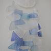 Carillon Éolien Goutte de Verre Bleue et Blanche