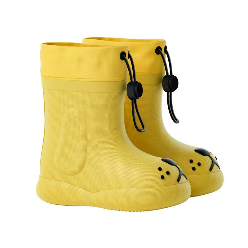 Happy Mary Kids' EVA Rain Boots - Women's Short Tube Drawstring Water Shoes for Boys and Girls