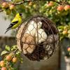 Ball Shape Birds Nests Material Holder Hanging Bird Nesting Heart Refillable Bird Nest  Yard Art