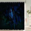 Night Forest Animal Owl Printed Shower Curtain Washable Curtain With Hook Bathroom Decorative Curtain 3D Shower Curtains 180*200