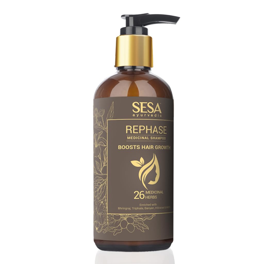Sesa Ayurvedic Rephase Medicinal Shampoo 300Ml For Thicker Hair Growth And Frizz-Free Shine With Natural Herbal Formula