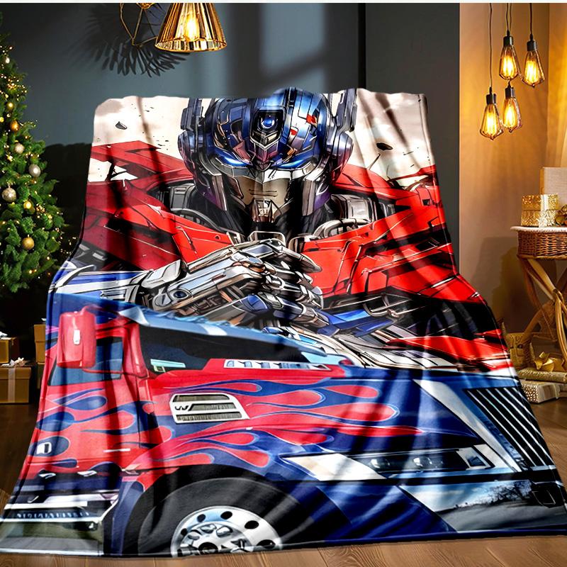 Trans-formers Blanket Flannel Throw for Sofa, Indoor, Camping, Living Room, Office, Chair, And Bed Soft Birthday Gift