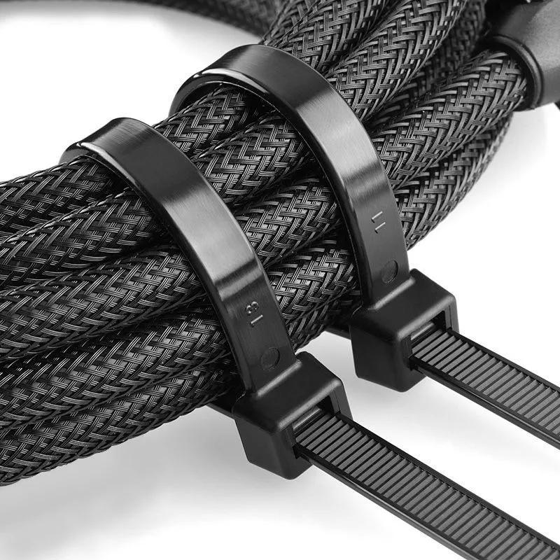Plastic Nylon Cable Ties Self-locking Cord Ties Straps Adjustable Cables Fastening Loop Home Office Wire Zip Ties Wholesale