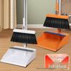 Folding Broom & Dustpan Set - Large, Thick, Non-Stick Hair Sweeper for Bathroom Cleaning