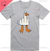 Unisexs Funny T-Shirt Rude Seagull Design Regular Fit Cotton Tee Unisex Unisex Print Cartoon Graphic Cotton T Shirts Breathable Workout