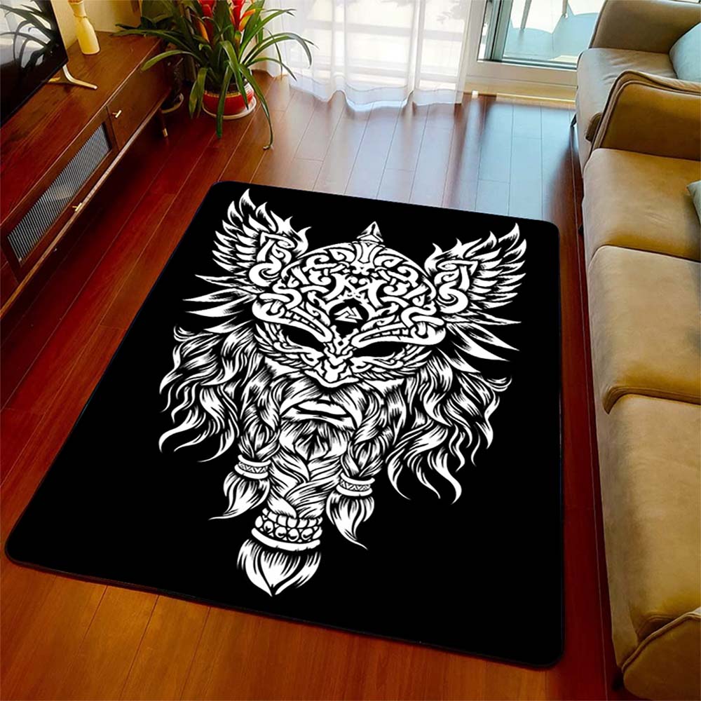 Black Celtic Viking Carpet Dragons Tattoo Luxury Area Rugs Carpets Home Decoration The Us Decor Greek Eye Tree Viking Area Rugs