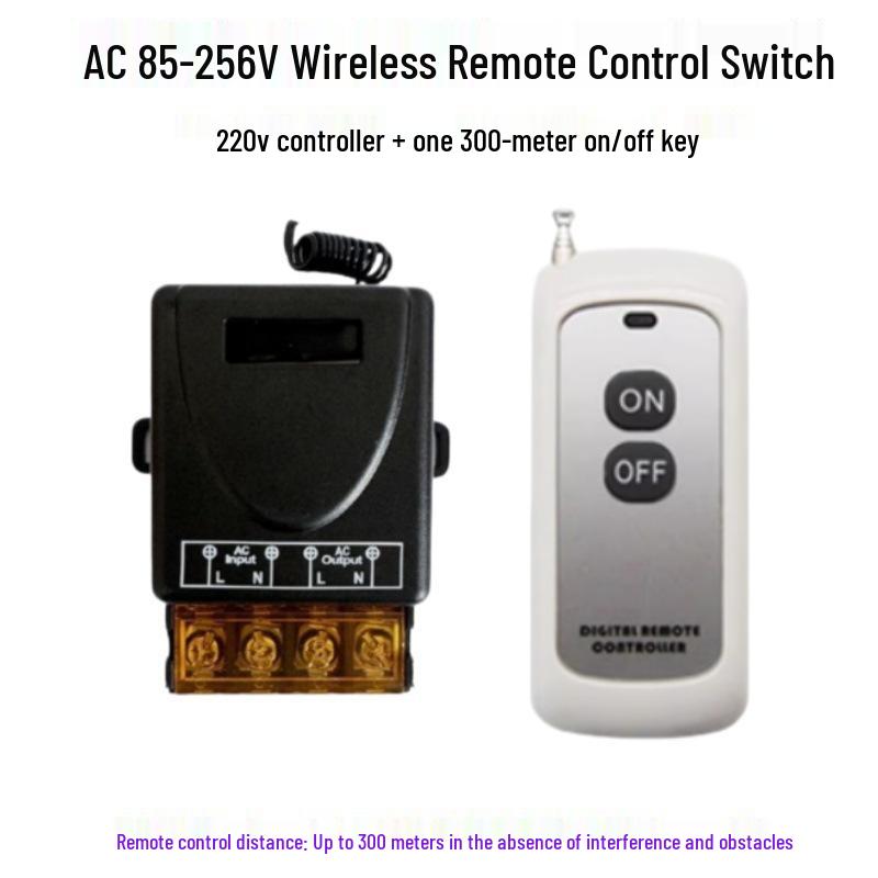 220V 30A Wireless Remote Control Switch for Water Pump, Motor, Range Hood, Exhaust Fan, and Sprayer.
