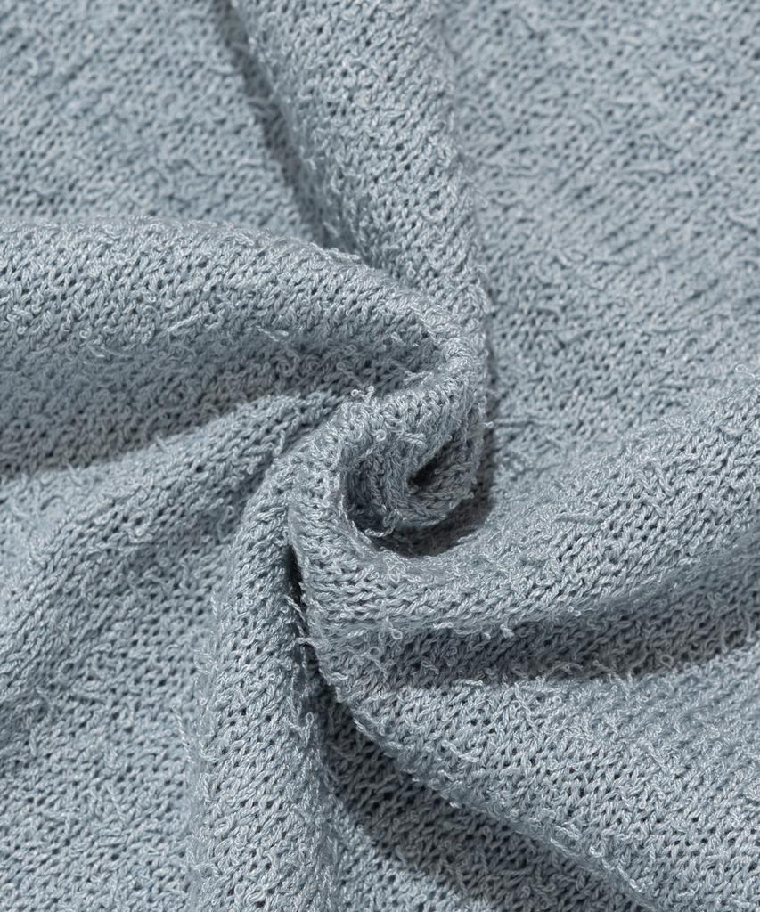 CARGOBROS Boucle Round Long Sleeve Knit (Blue)