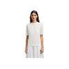 Moncler Round Neck Simple Comfortable Short Sleeve Drop Shoulder T-Shirt Women T-Shirt White K1-093-8C00005-89A17-034