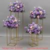 Simulated Silk Floral Arrangement: Round Flower Ball for Aisle, Table, or Wedding Stage Decoration.