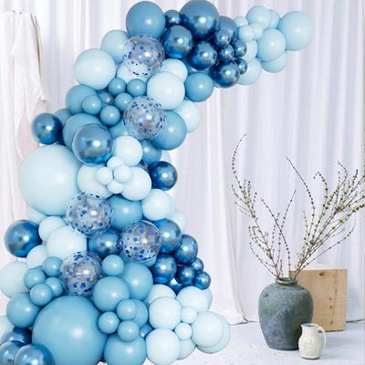 Blaue Luftballons Garland Arch Kit Geburtstagsparty Dekoration Kinder Junge Hochzeit Geburtstagsfeierbedarf Baby Shower Decor Latex Ballon
