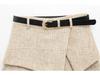 2025 Spring Women's European Style Fashion Slim Vest & Shorts Set with Belt