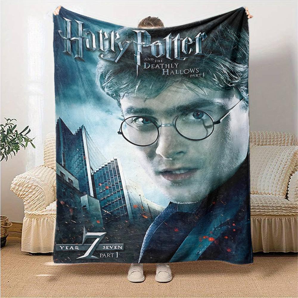 1pc Harry Potter and the Deathly Hallows Part 1 Flannel Blanket Soft Warm Throw for Home, Office, Travel, All-Season Cozy Bedding Gift L1460