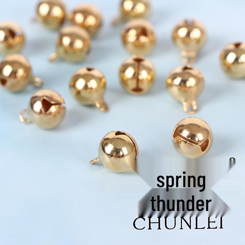 12mm Electroplated Gold Imitation Pet Collar and Keychain Bell