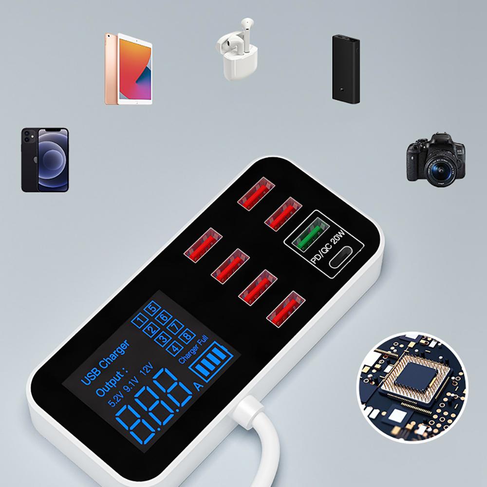 

Многопортовое зарядное устройство USB Type-C 40 Вт с быстрой зарядкой QC 3.0 и PD