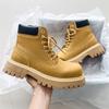 Mode Britischer Stil Herrenmode Outdoor Workwear Schuhe Marke Echtes Leder Rutschfest Dicke Sohle Stiefel 2024 Lässige Hohe Bequeme Stiefel