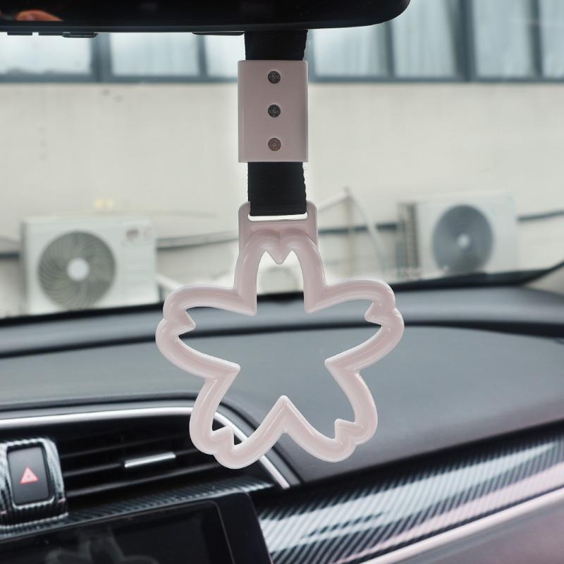 Zupełnie nowy uchwyt w kształcie wiśni pasek na rękę wnętrze samochodu pierścień ostrzegawczy driftu JDM pociąg autobus urok pasek do ciągnięcia akcesoria samochodowe
