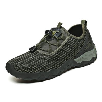 Men's Quick-Lace Mesh Sports Shoes Breathable Lightweight Non-Slip Comfortable Casual Outdoor Sneakers